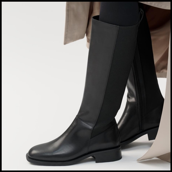 EUC Vagabond Sheila Tall Boots in Black Leather - Picture 1 of 16